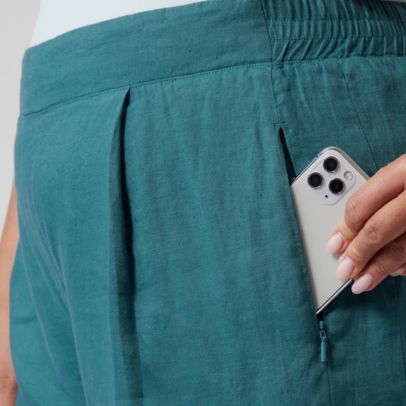 NWT Athleta 100% Linen Playa Women's Shorts Size 12 - Picture 3 of 11